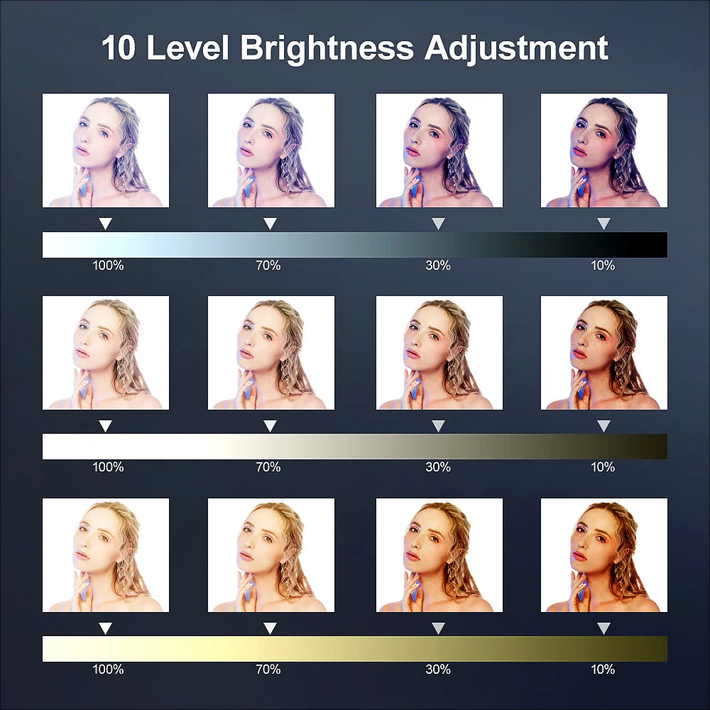 Video Light Dimmable LED Selfie Ring Light USB Ring Lamp Photography Light with Phone Holder 2M Tripod Stand for Makeup Youtube